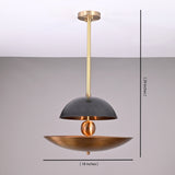 Paris Discus  -  Uplifting Mid-century Chandelier - 5 Lights - 32379