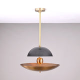 Paris Discus  -  Uplifting Mid-century Chandelier - 5 Lights - 32379