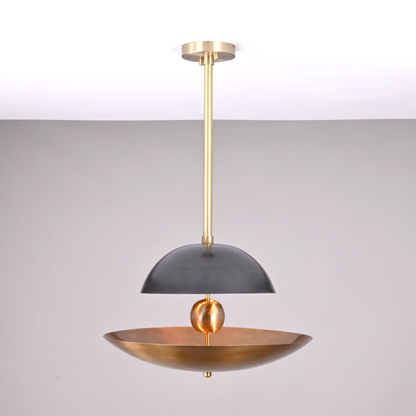 Paris Discus  -  Uplifting Mid-century Chandelier - 5 Lights - 32379