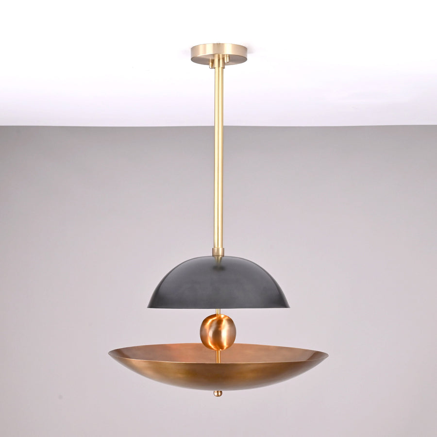 Paris Discus  -  Uplifting Mid-century Chandelier - 5 Lights - 32379