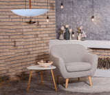 Tokyo Discus  -  Uplifting Brass Chandelier - 5 Lights - 32381
