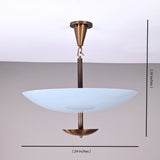 Tokyo Discus  -  Uplifting Brass Chandelier - 5 Lights - 32381