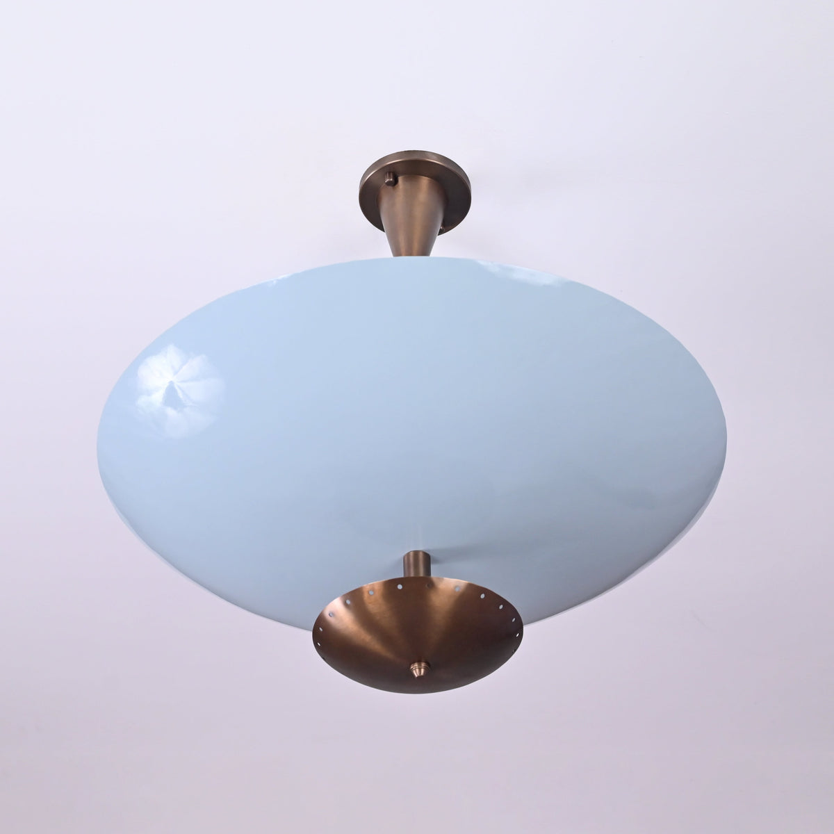 Tokyo Discus  -  Uplifting Brass Chandelier - 5 Lights - 32381