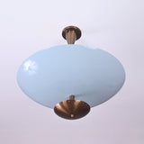 Tokyo Discus  -  Uplifting Brass Chandelier - 5 Lights - 32381