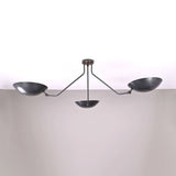 Havana Discus  - Flush Mount Uplifting Brass Chandelier - 3 Lights - 32385