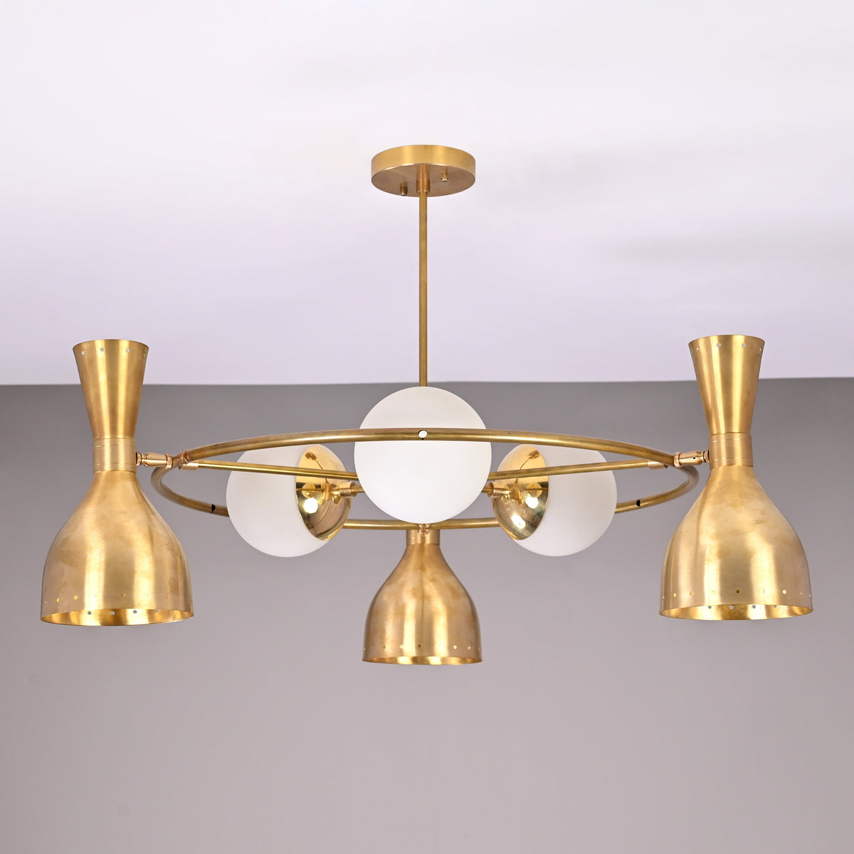 Kyoto Pivot - Diabolo Mid-century Chandelier - 9 Lights - 32395