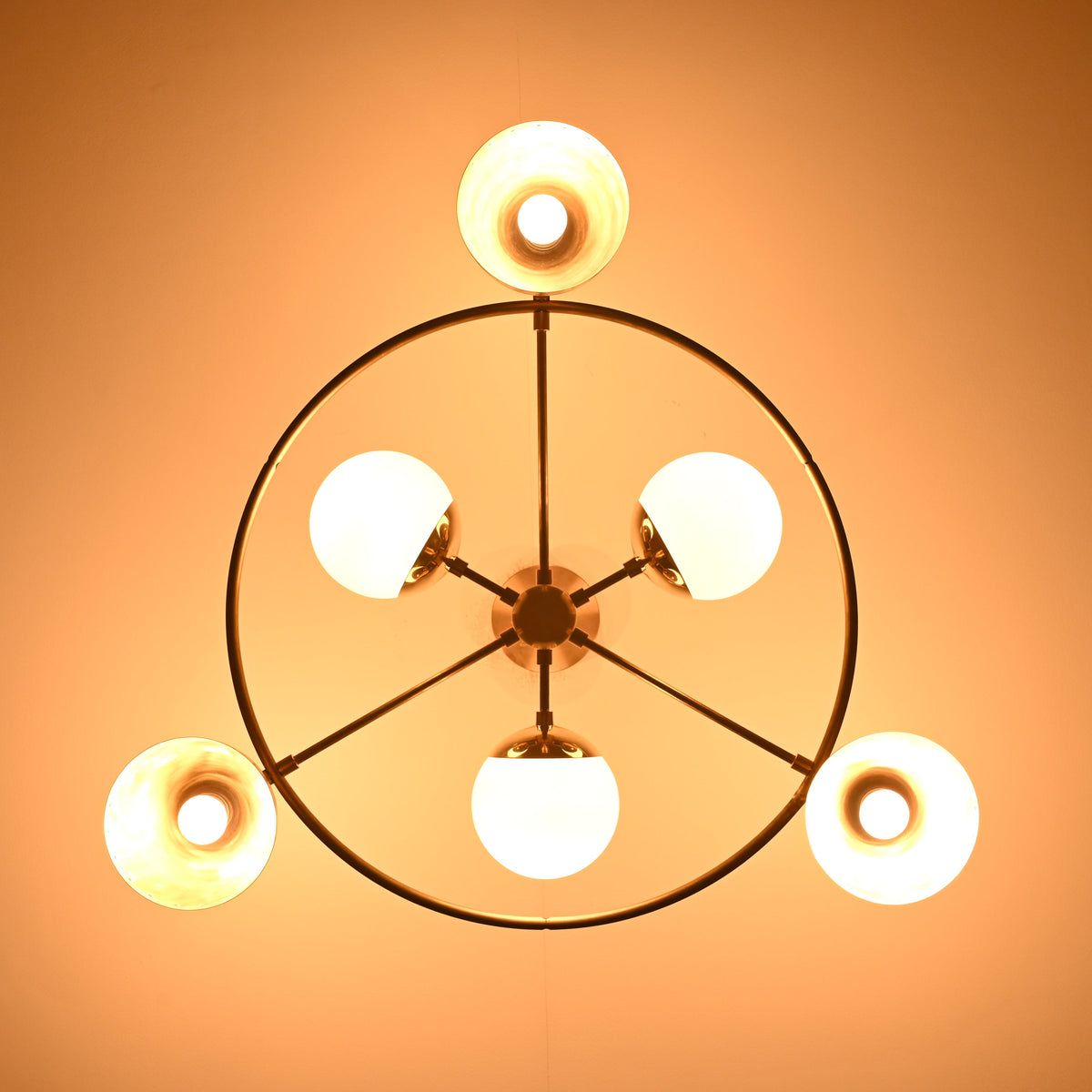Kyoto Pivot - Diabolo Mid-century Chandelier - 9 Lights - 32395