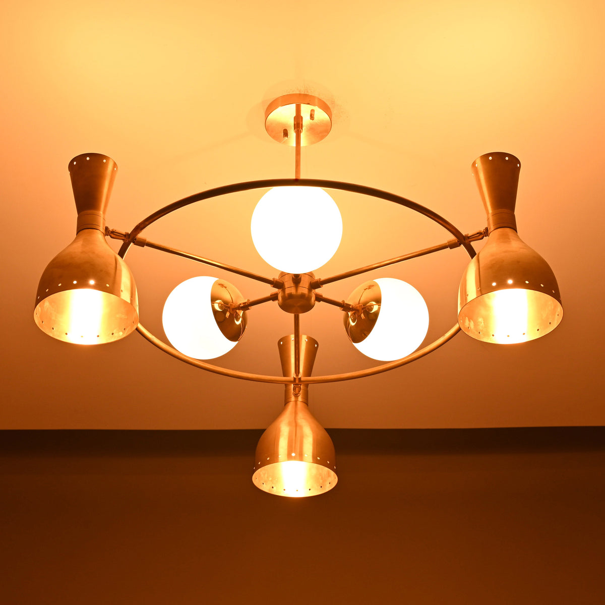 Kyoto Pivot - Diabolo Mid-century Chandelier - 9 Lights - 32395