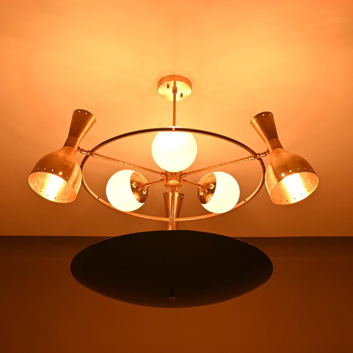 Prague Pivot - Diabolo Brass Chandelier - 14 Lights - 32397