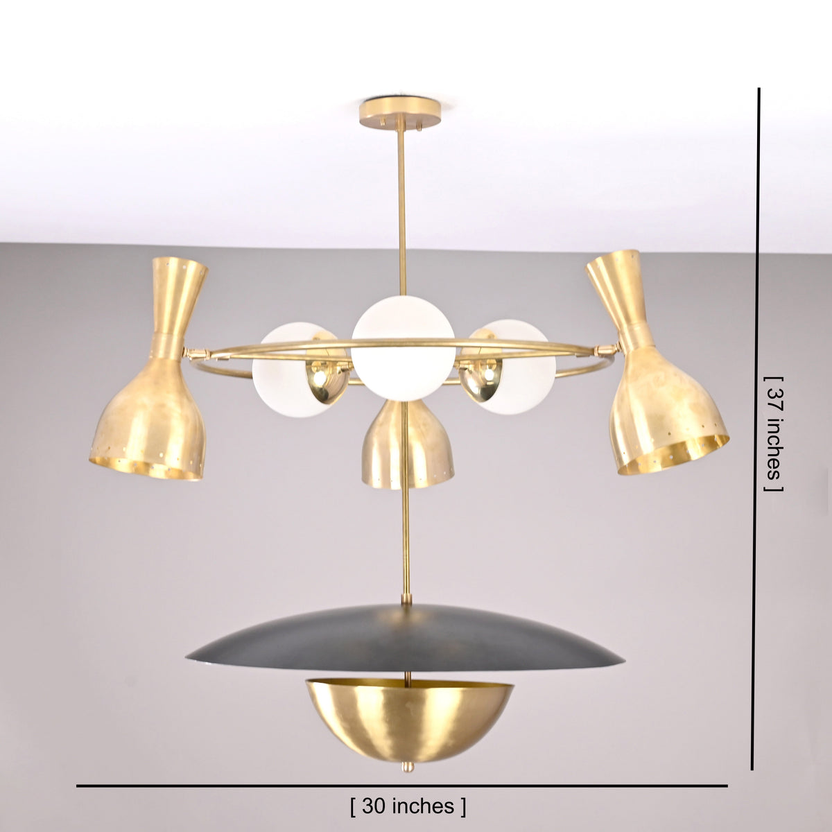 Havana Pivot - Diabolo Pendant Chandelier - 12 Lights - 32398