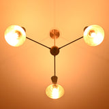 6-Light Modern Black and Brass Pendant – Cone Shade Chandelier Lit in Warm Tone