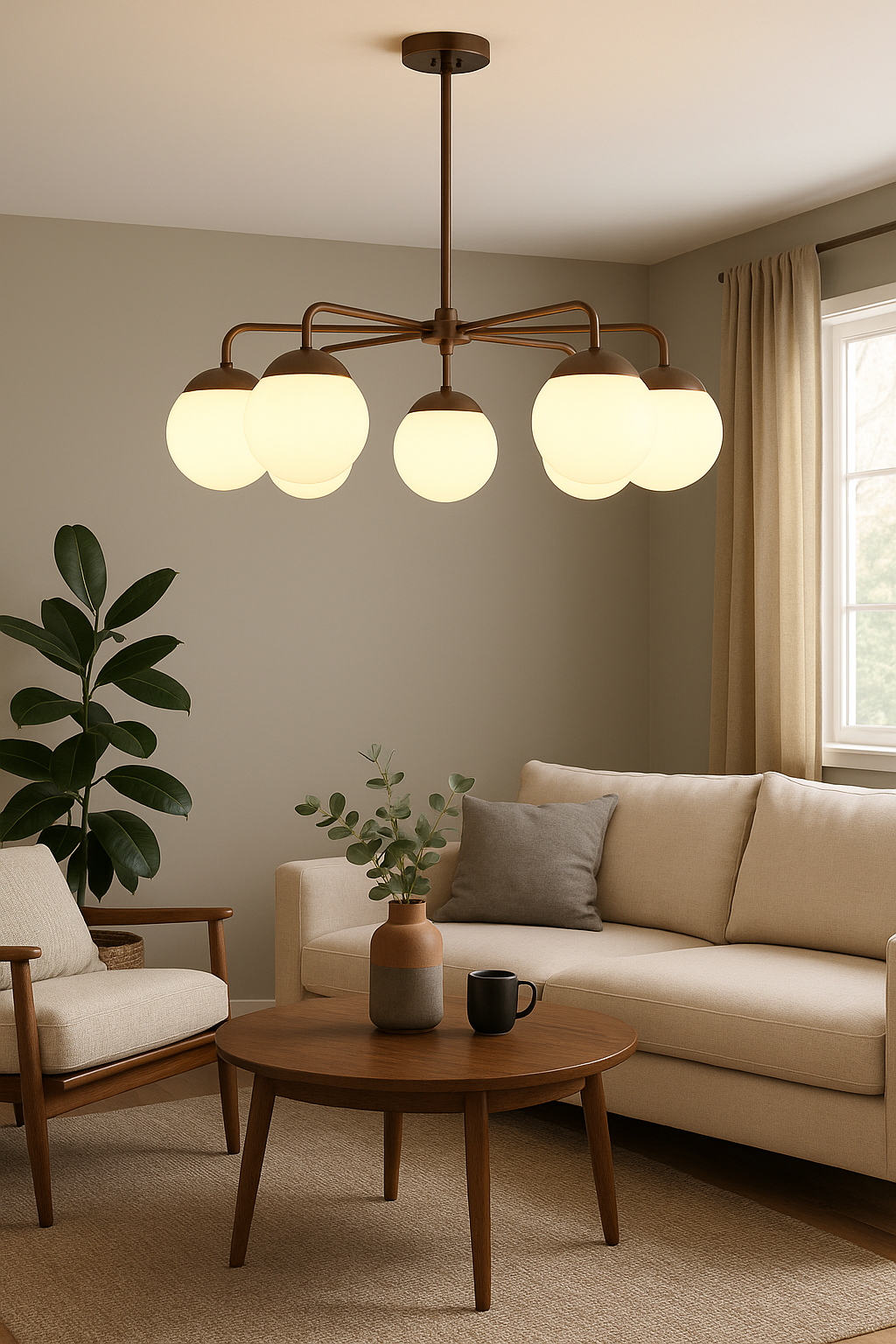 Havana Halo Mid-century Chandelier - 8 Lights - 32465