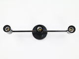 Custom finish three-light brass wall sconce