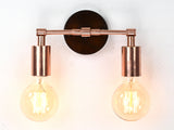 Milan Halo 2-light brass wall sconce by Brass Leaf Studio