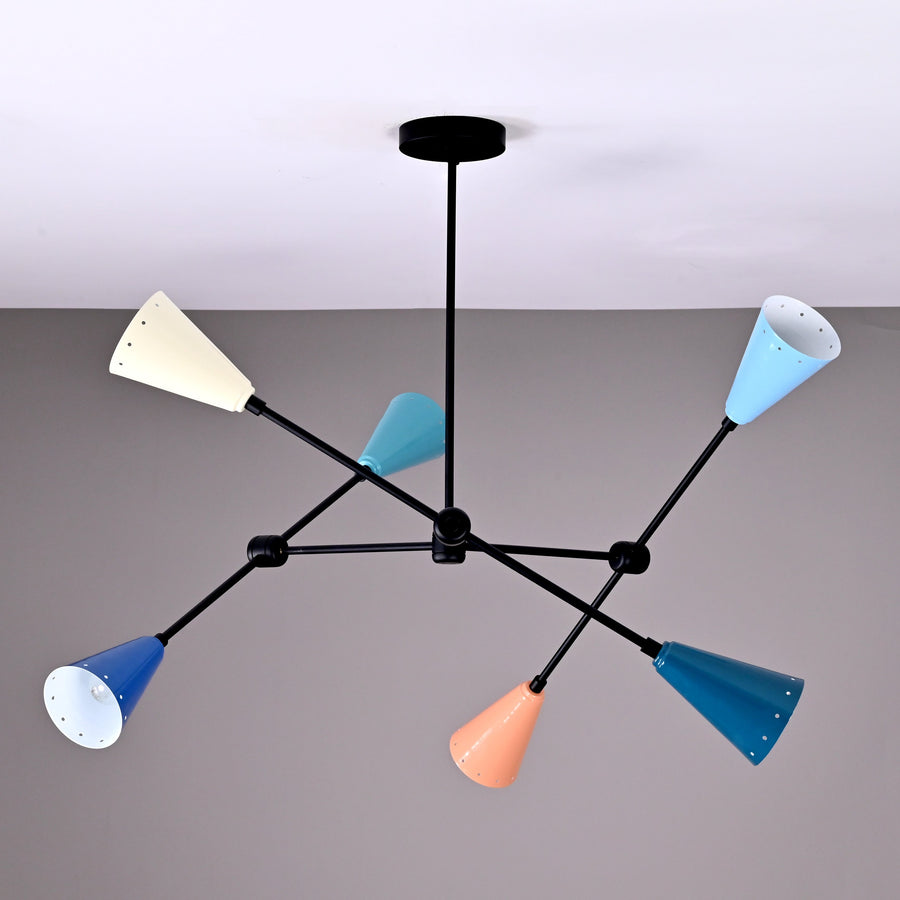 Berlin Prism - Brass Chandelier - 6 Lights - 32253