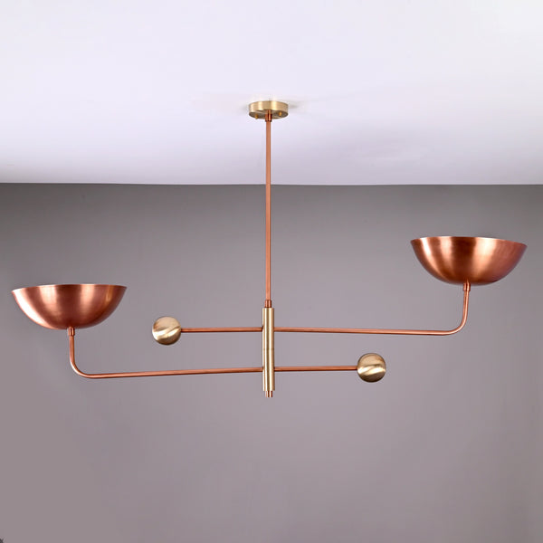 Havana Ortbital  -  Uplifting Brass Chandelier - 2 Lights - 32255