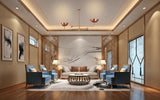 Havana Ortbital  -  Uplifting Brass Chandelier - 2 Lights - 32255