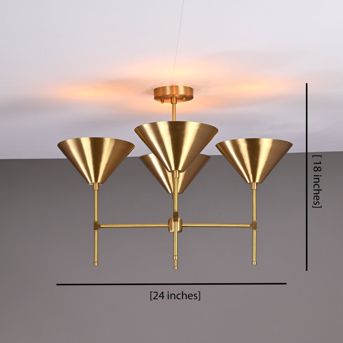Paris Apex  -  Uplifting Ceiling Chandelier - 4 Lights - 32257