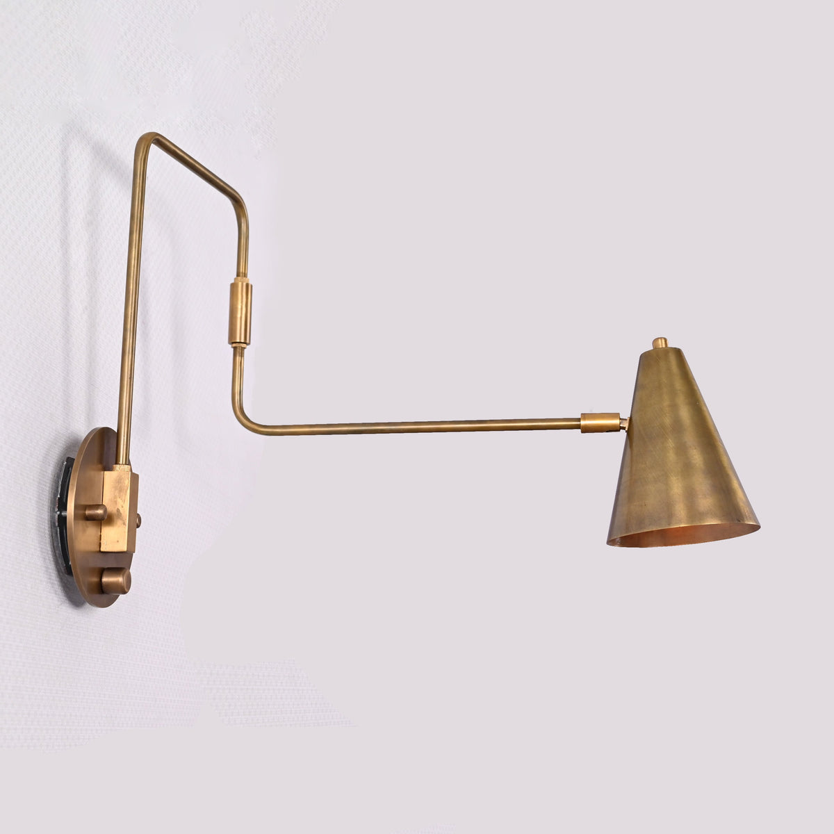 Modern Industrial Wall Sconce with Pivot Arm and Adjustable Light | Customizable Geometric Fixture - 32594
