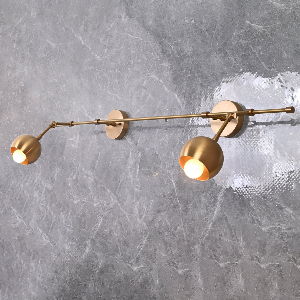 Vienna Aura - Twin-Globe Wall Sconce  -  42" - 32605