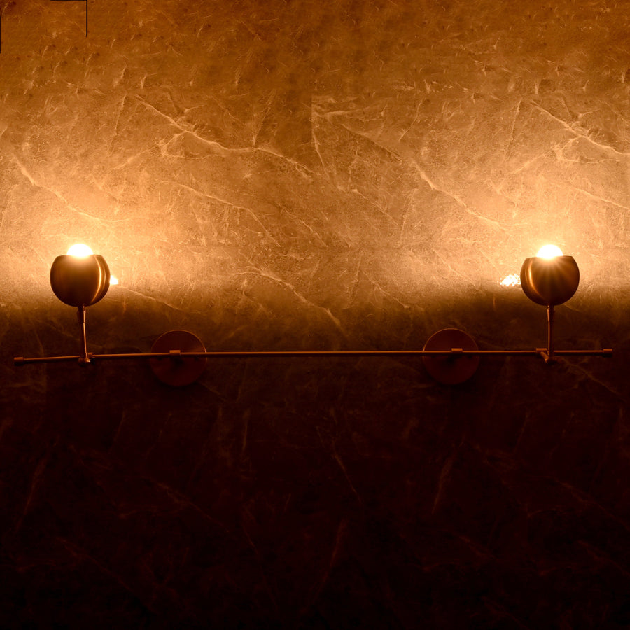 Vienna Aura - Twin-Globe Wall Sconce  -  42" - 32605