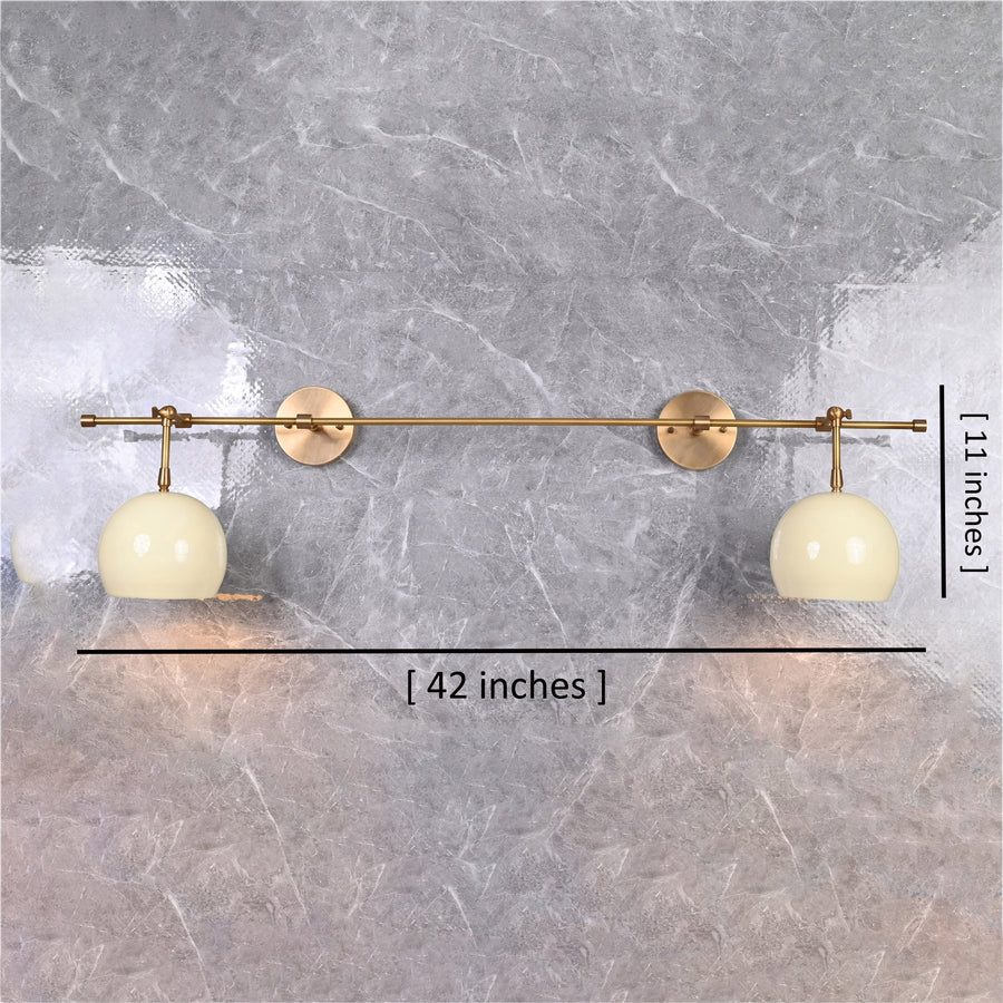 Vienna Aura - Twin-Globe Wall Sconce  -  42" - 32606