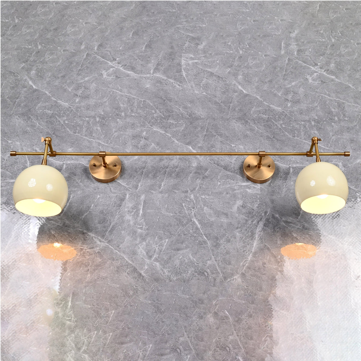 Vienna Aura - Twin-Globe Wall Sconce  -  42" - 32606