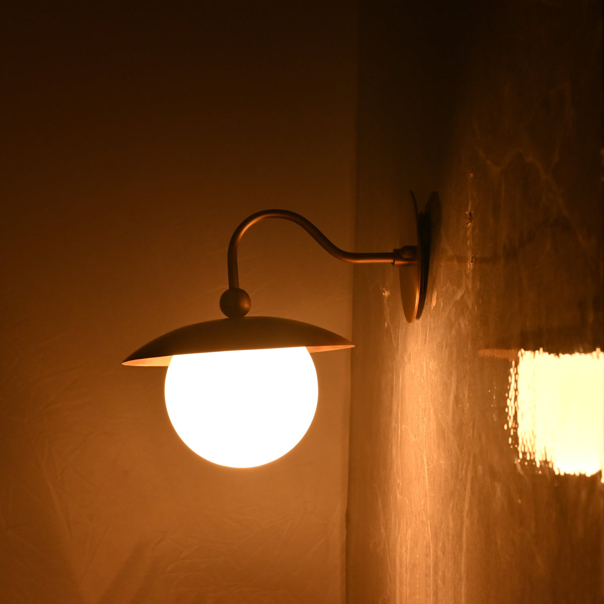 Verona Arc - Glass Orb Wall Sconce - 11" - 32607