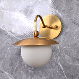 Verona Arc - Glass Orb Wall Sconce - 11" - 32607