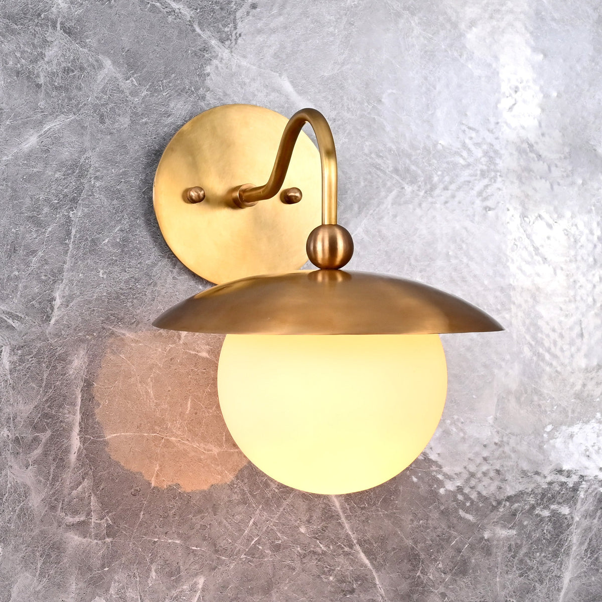 Verona Arc - Glass Orb Wall Sconce - 11" - 32607