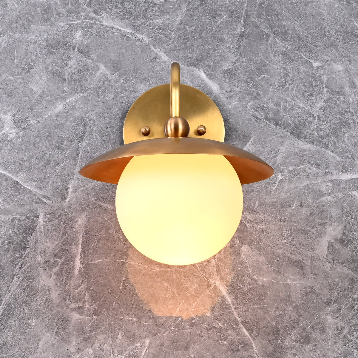 Verona Arc - Glass Orb Wall Sconce - 11" - 32607