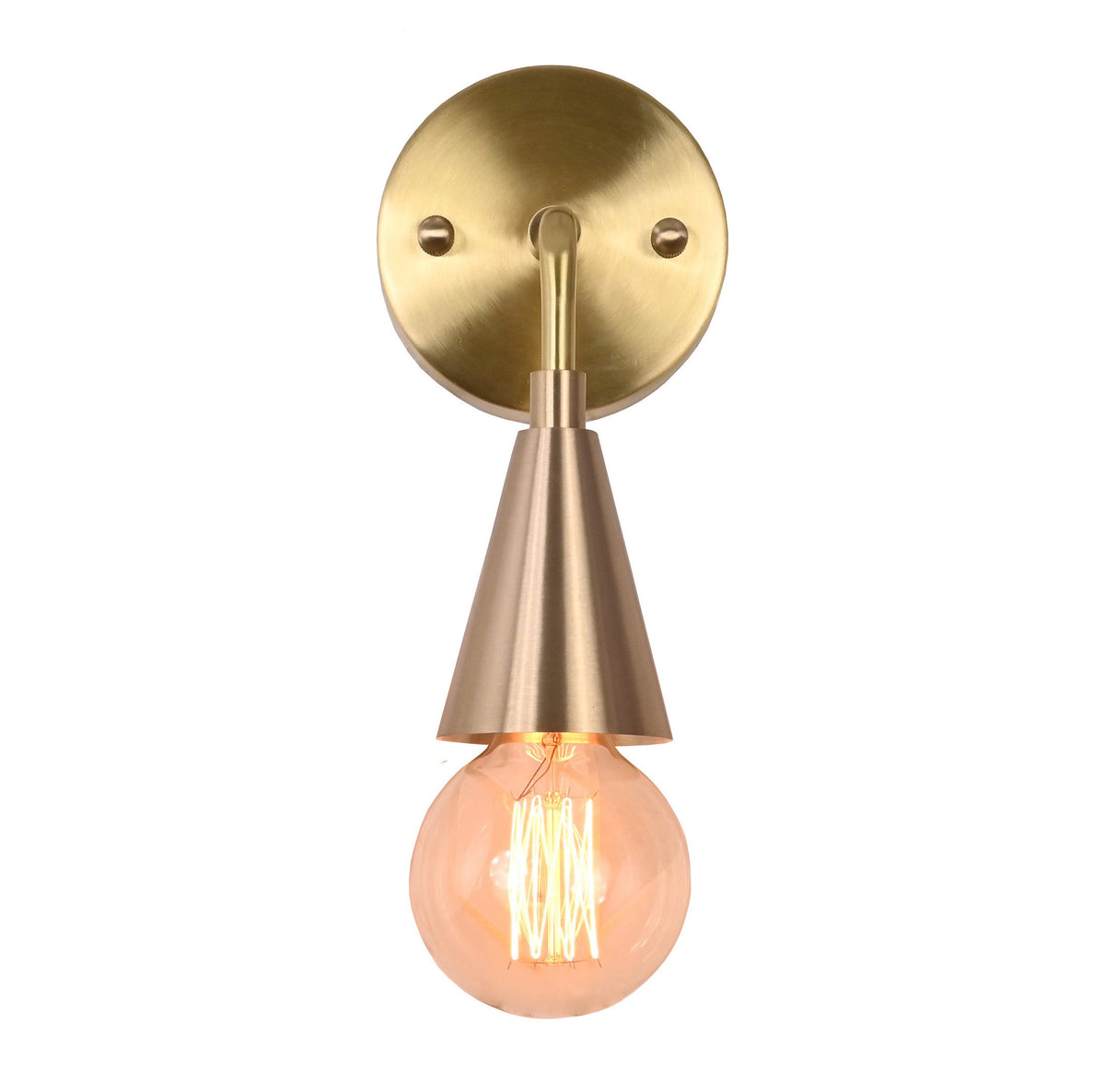Mid-century modern Sputnik chandelier with 8 lights, brass frame, and teal cone shades