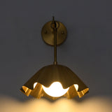 Siena Petalia – Scalloped Brass Wall Sconce – 1-Light – 10" x 13"