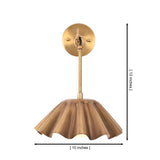 Siena Petalia – Scalloped Brass Wall Sconce – 1-Light – 10" x 13"