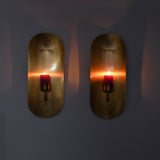 Verona Heritage – Brass Wall Candle Holder – Sculptural Minimal Candle Sconce – 18.5" – Model 32845