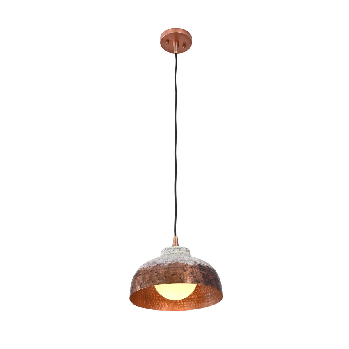 Luna Artisan Hammered Copper Pendant Light – 12 Inch – Model 33203