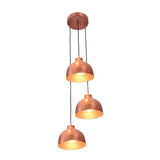 Siena Cascade – Hammered Copper Pendant Chandelier – 3-Light – 16" x 48" – 33221