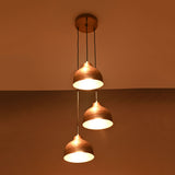 Siena Cascade – Hammered Copper Pendant Chandelier – 3-Light – 16" x 48" – 33221