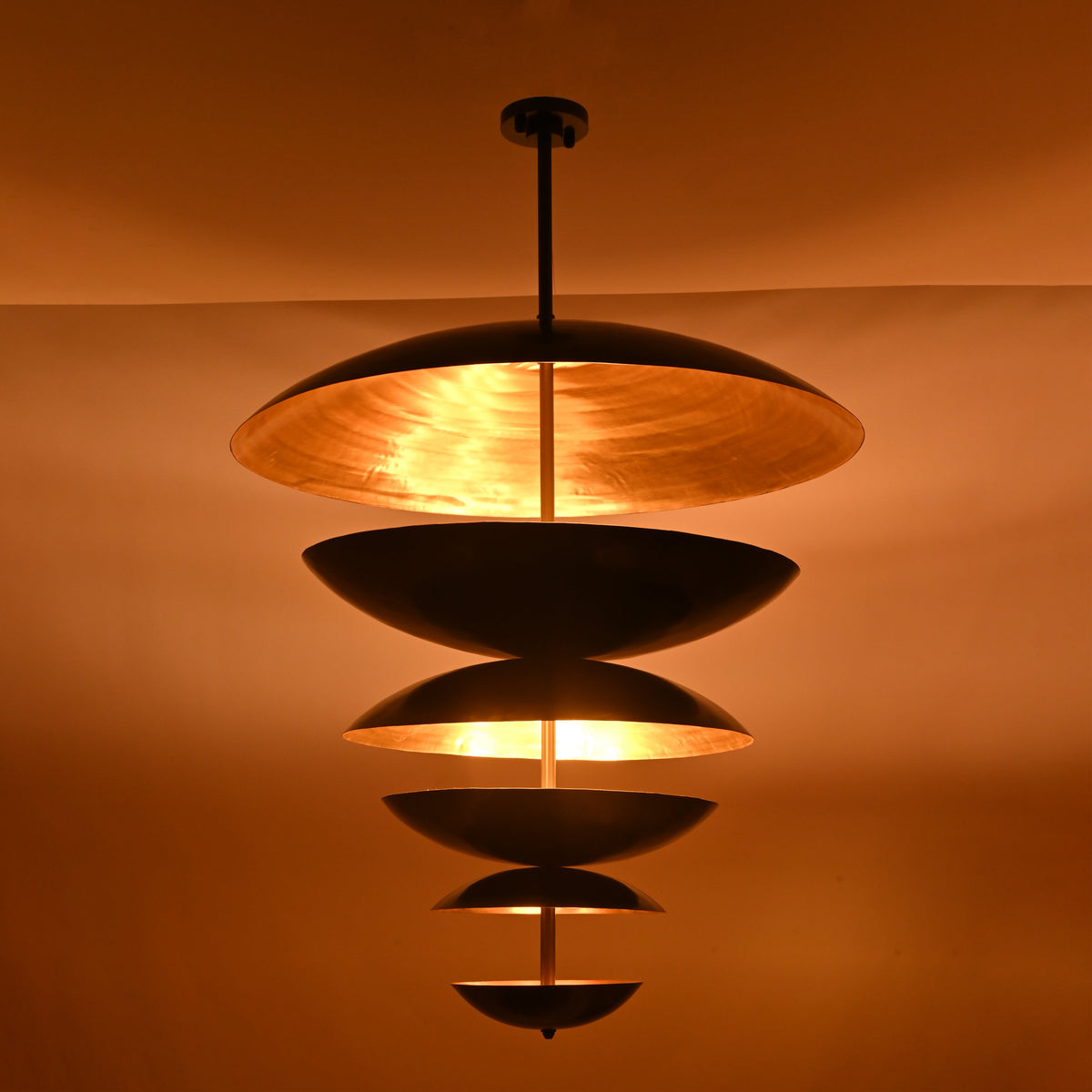 Berlin Cascade  -  Large 42" Uplifting Pendant Chandelier - 14 Lights - 33246