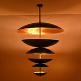 Berlin Cascade  -  Large 42" Uplifting Pendant Chandelier - 14 Lights - 33246