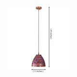 Colorful Copper Dome Pendant Lamp – Kitchen Island Dining Ceiling Light – Model 33296