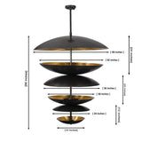 This is a custom payment listing created for the purchase of two custom lighting 6 Tier Brass Dome Disc Chandelier (33342) + Oslo Dining Light with Milky White Glass Bowls (32338)