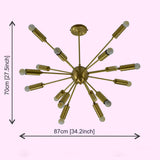 Athens Nova Mid-century Chandelier - 16 Lights - 32115