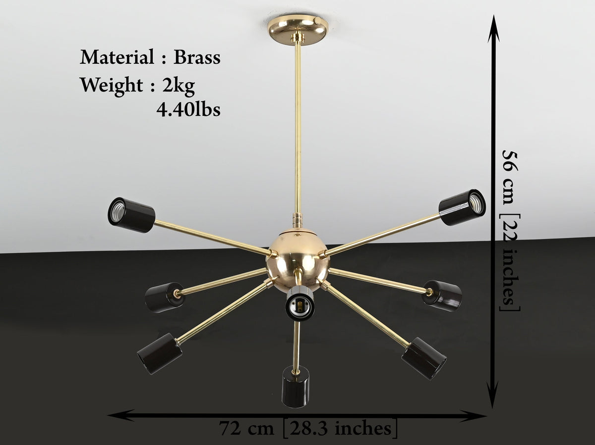 Cairo Nova - Brass Chandelier - 8 Lights - 32163