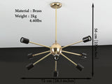 Cairo Nova - Brass Chandelier - 8 Lights - 32163