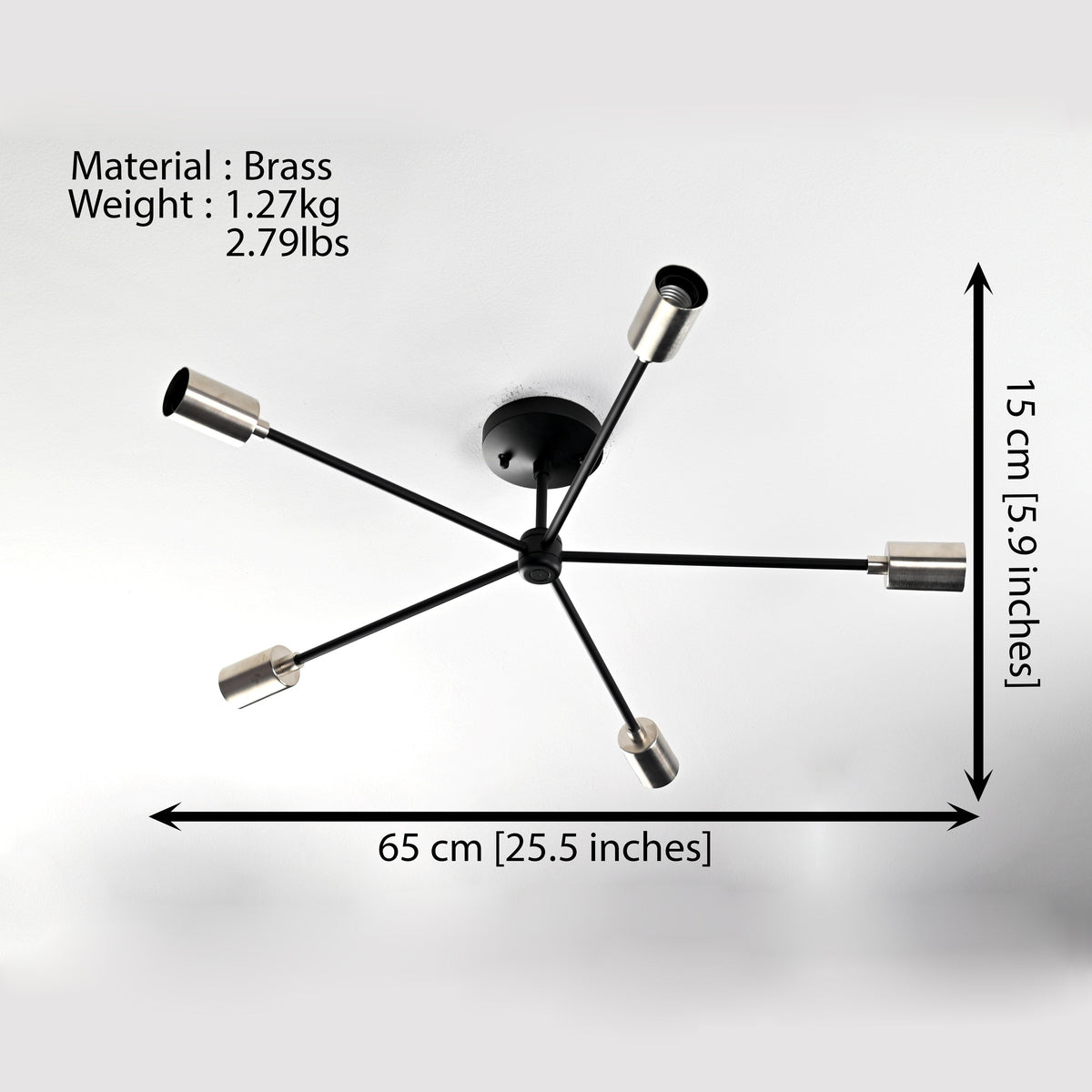 Berlin Beacon - Flush Mount Chandelier - 5 Lights - 32183