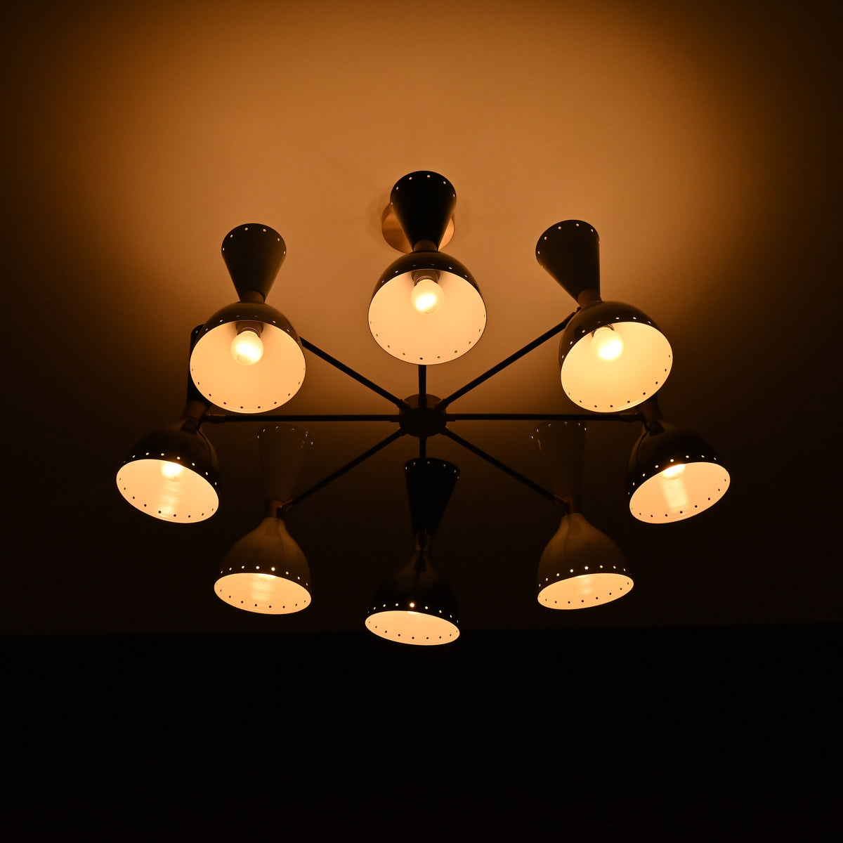 Tokyo Pivot - Diabolo Brass Chandelier - 16 Lights - 32221