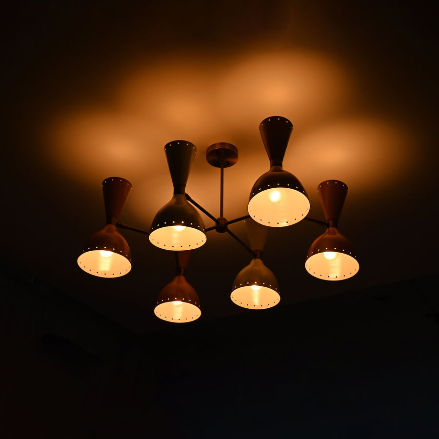 Vienna Pivot - Diabolo Brass Chandelier - 12 Lights - 32223