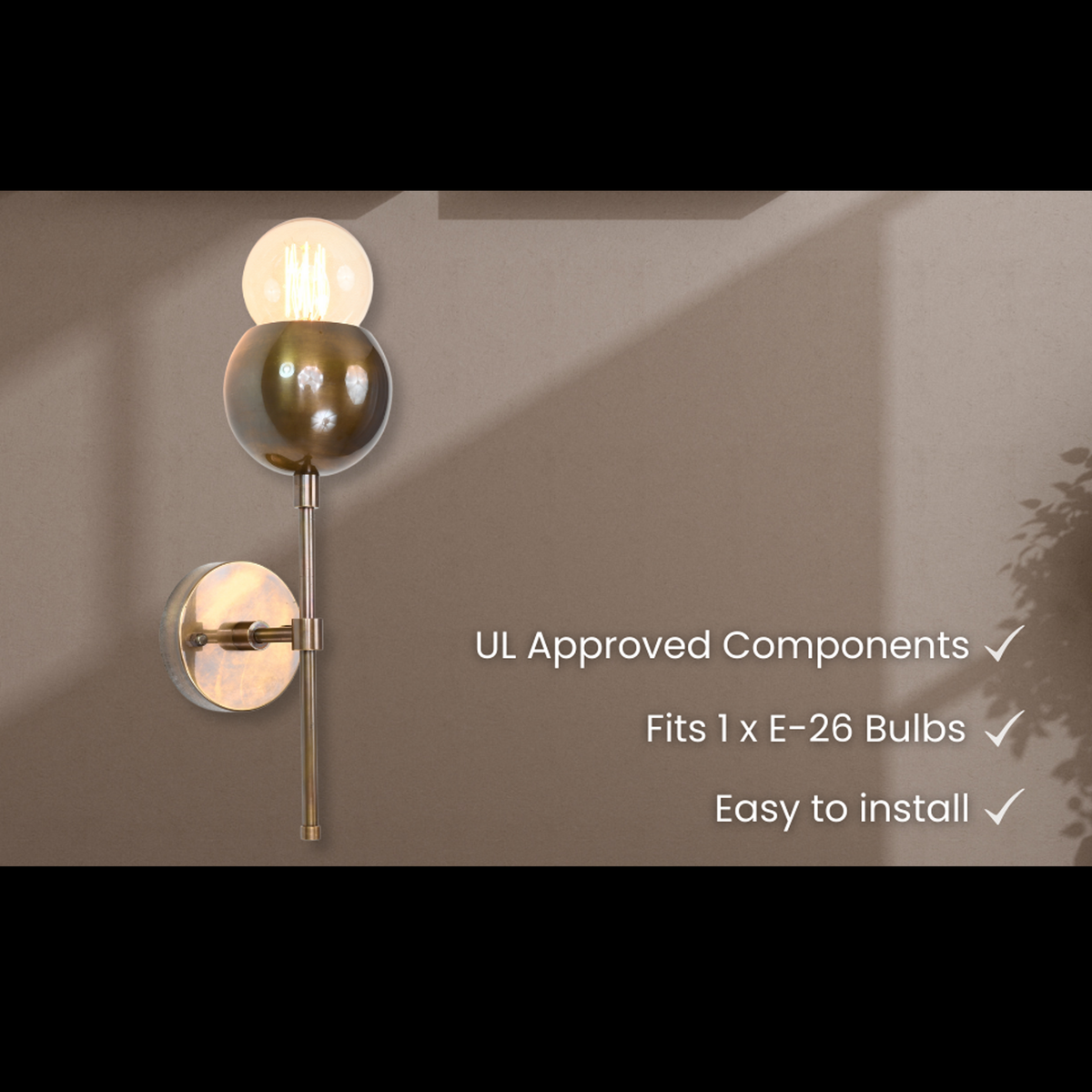 Vienna Aura - Globe Wall Sconce - 12" - 32526