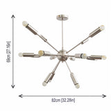 Zurich Nova - Brass Chandelier - 16 Lights - 32128